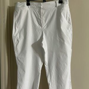 Lane Bryant white capris
